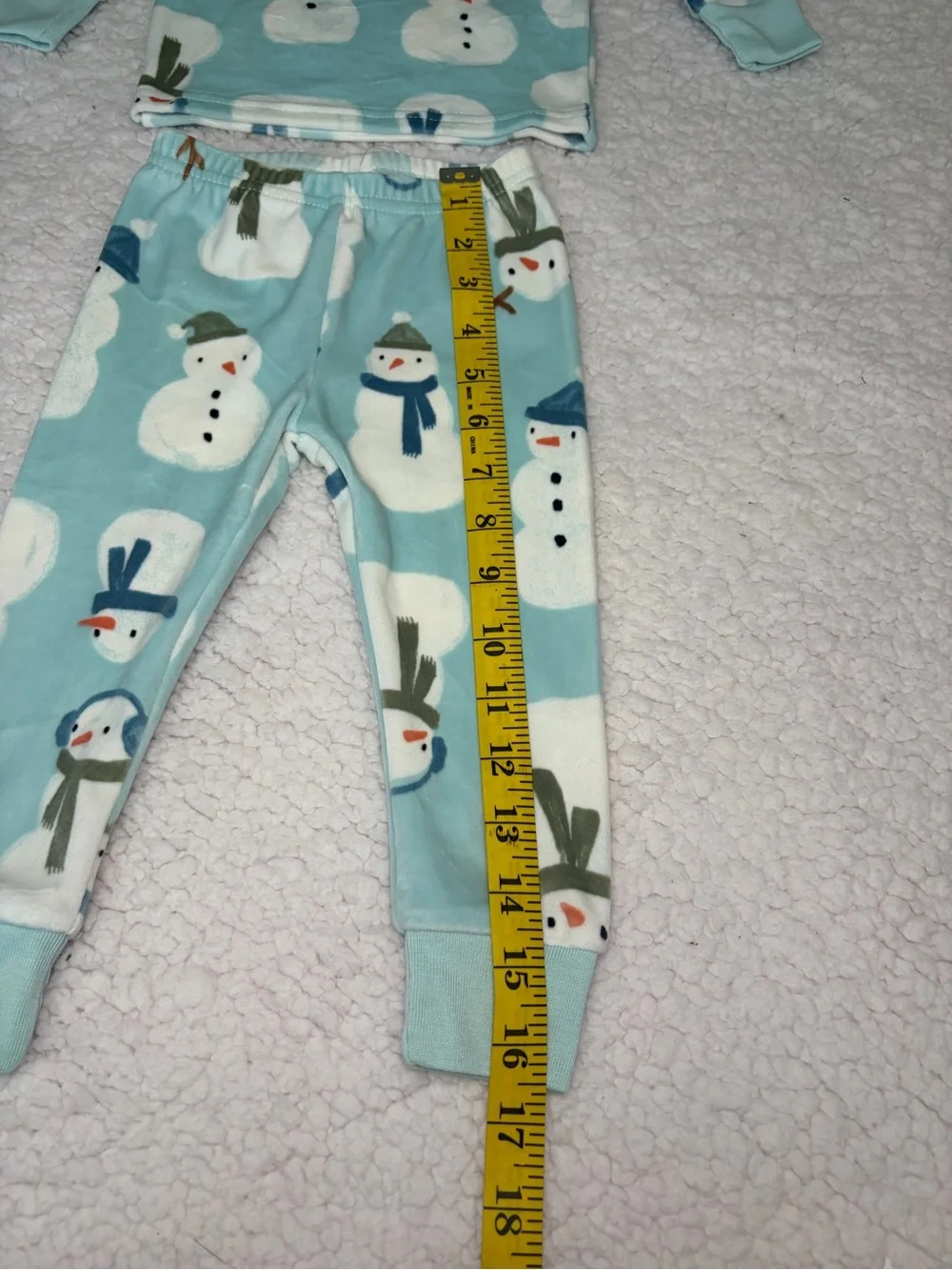 Kids Snowman Pajama Set - Light Blue 12Month